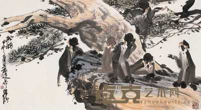 徐培晨 2004年作 松韵 镜心 84×153cm